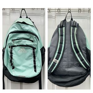 Adidas Excel V turquoise backpack all zippers function great waterbottle pockets